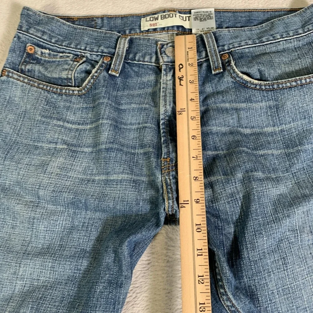 VTG Levis 527 Jeans Mens 33x27 (Tag33x30) Blue Medium Wash Low Rise Slim Bootcut